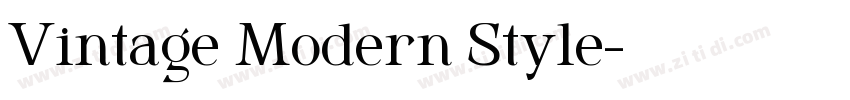Vintage Modern Style字体转换